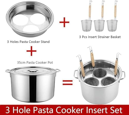 AtreX Stainless Steel Pasta Cooker Set - Perfect for Home Kitchen