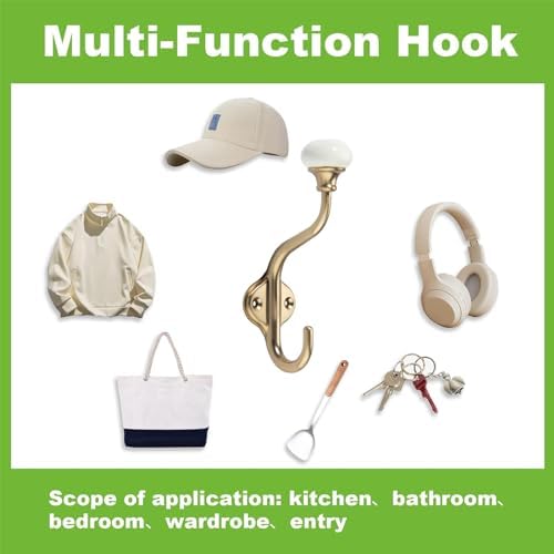 TUNNY 5-Pack Champagne Bronze Coat Hooks