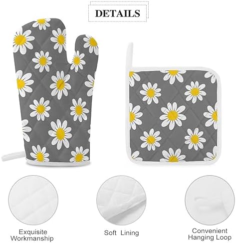 Curdesi 4PC Oven Mitts Pot Holder Set