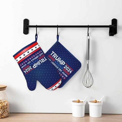 HILLBACK Oven Mitts and Pot Holders Set - Heat Resistant Kitchen Essentials
