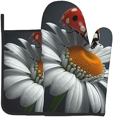 Cute Ladybug Oven Mitt Set