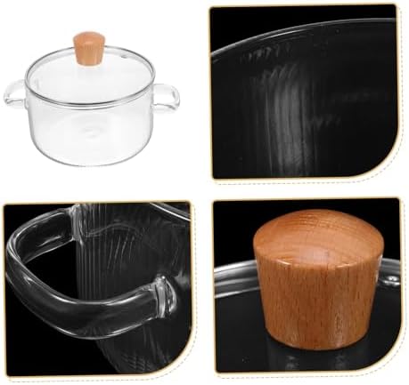 Prettyzoo Glass Saucepan with Cover