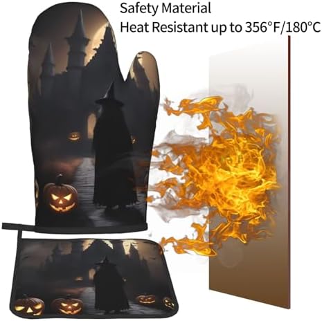Halloween Goth 1 Heat-Resistant Oven Gloves Set