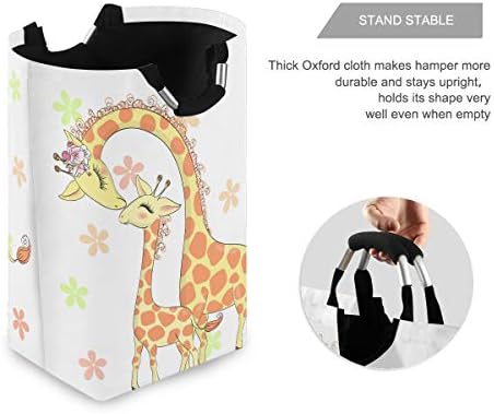 MOYYO Cute Giraffe Personlaity Foldable Laundry Basket for Home Kitchen