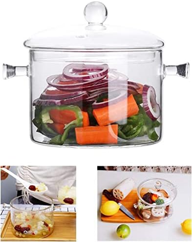 Cangfort Glass Cooking Pot 15L Heat-Resistant Borosilicate Set