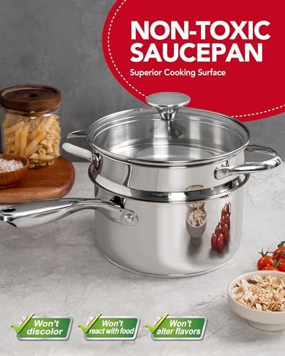 Stainless Steel Saucepan with Lid