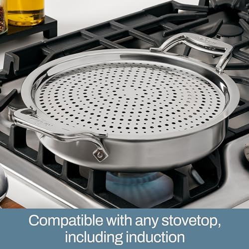 All-Clad D5 Stockpot with Lid and Guards