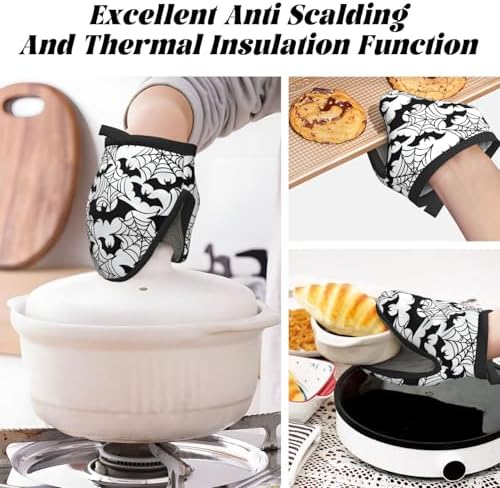 Bat Oven Mitts Set of 2 Halloween Treat