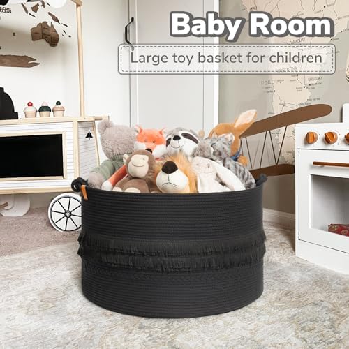 CherryNow - Premier Extra Large Black Laundry Basket