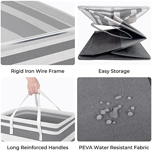 2-Pack Large Waterproof Laundry Basket