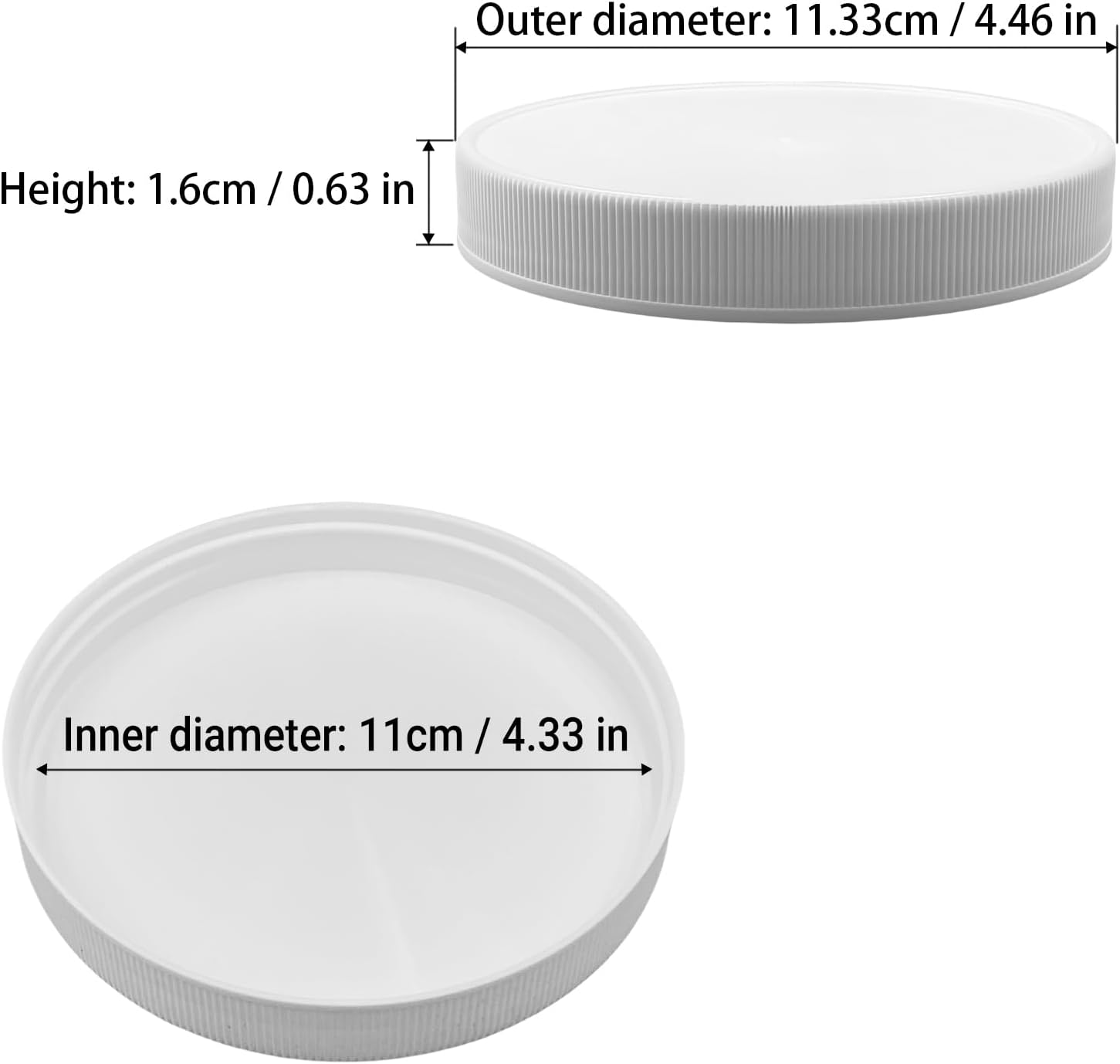 Hufopik 3-Piece Plastic Jar Lids