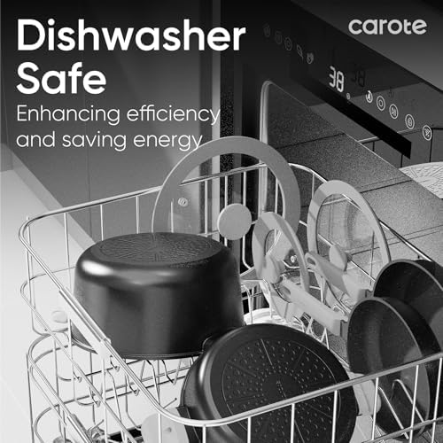 CAROTE Non-Stick Cookware Set Safe Premium Kitchen Essentials