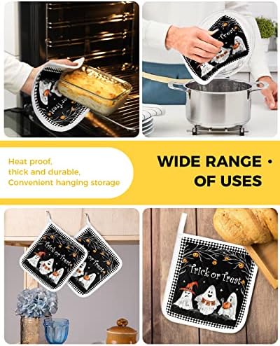 Halloween Trick or Treat Pot Holder Set