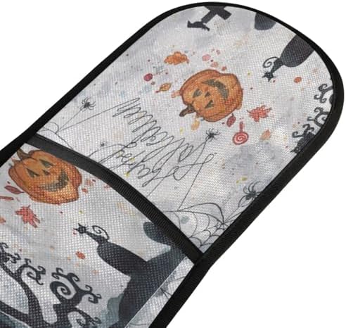 Halloween Cobweb cemetery bats cat pumpkin chili pepper spiced pot holder