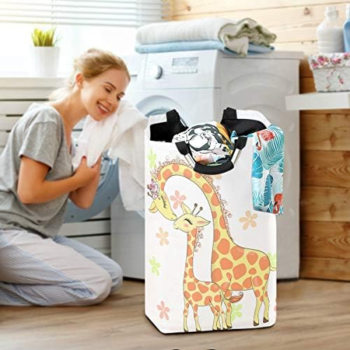 MOYYO Cute Giraffe Personlaity Foldable Laundry Basket for Home Kitchen