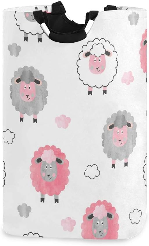 Watercolor Sheep Collapsible Laundry Basket