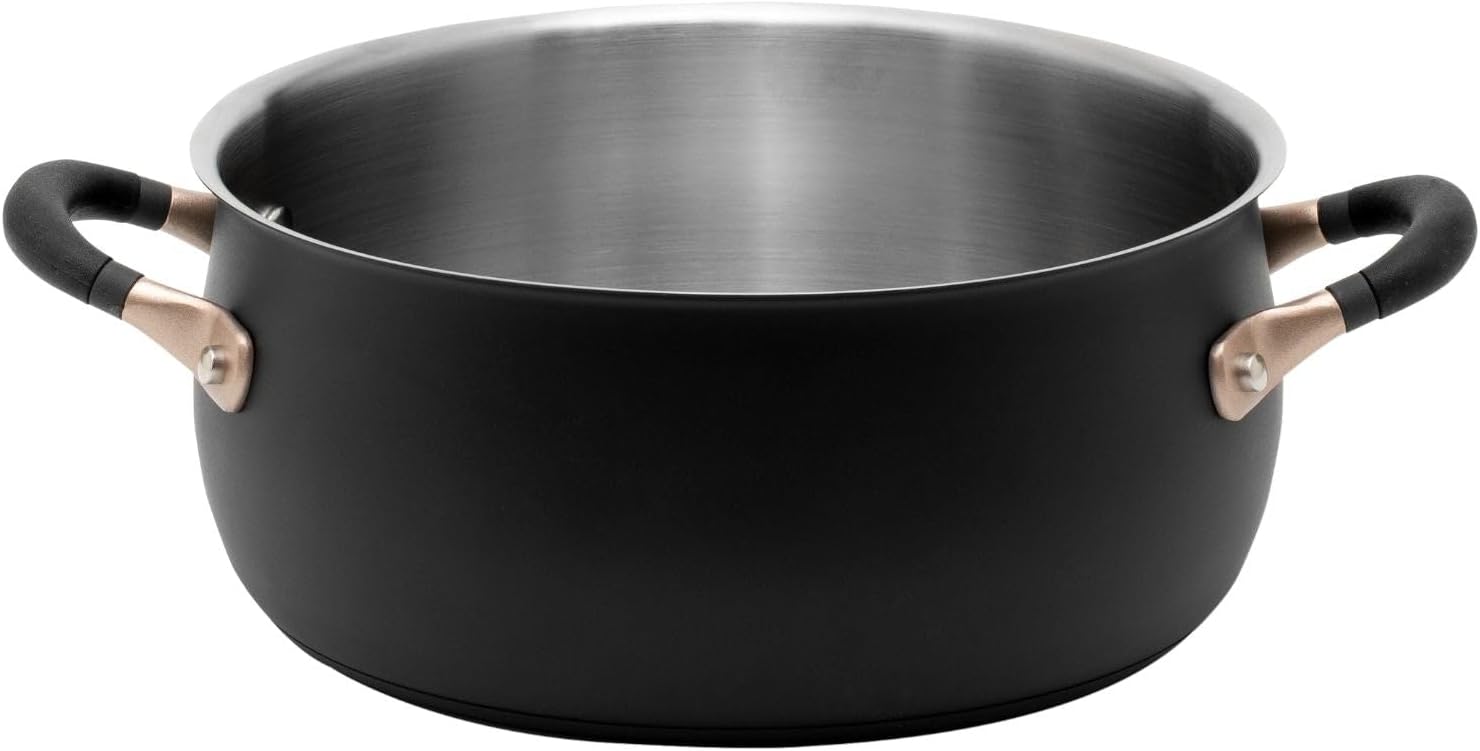 Meyer 5 qt Stainless Steel Dutch Oven Sleek Matte Black Design