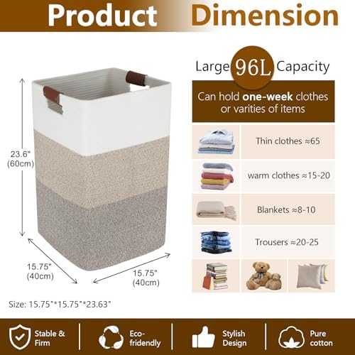 Extra Large Laundry Hamper Gradient Grey