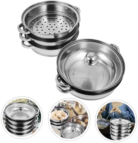 Versatile Stock Pot with Steamer Basket for Cooking Pasta More