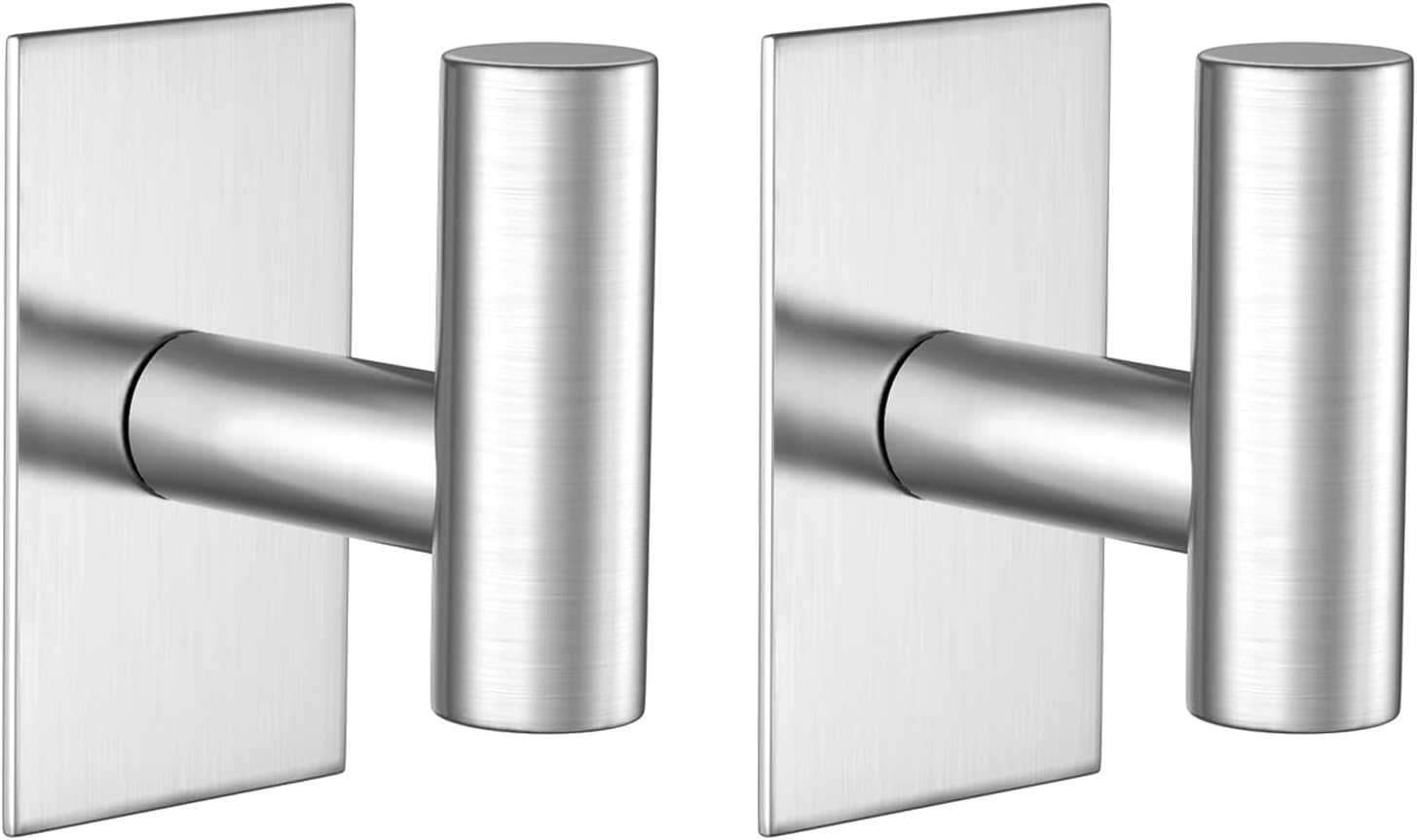 VAEHOLD Heavy-Duty Wall Towel Hook Waterproof Adhesive for Coats 2-Pack