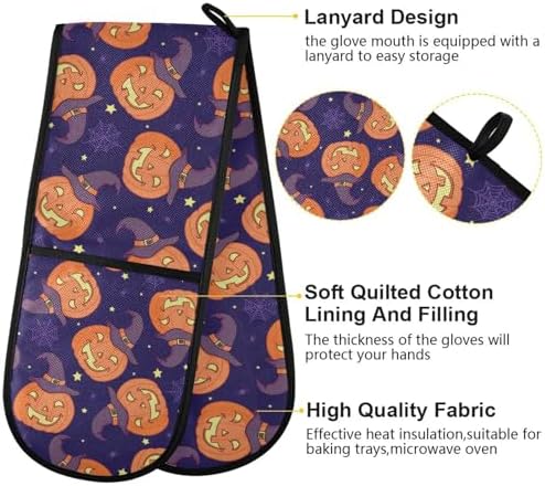 Susiyo Heat-Resistant Halloween Oven Mitt Anti-Scald Durable Gloves