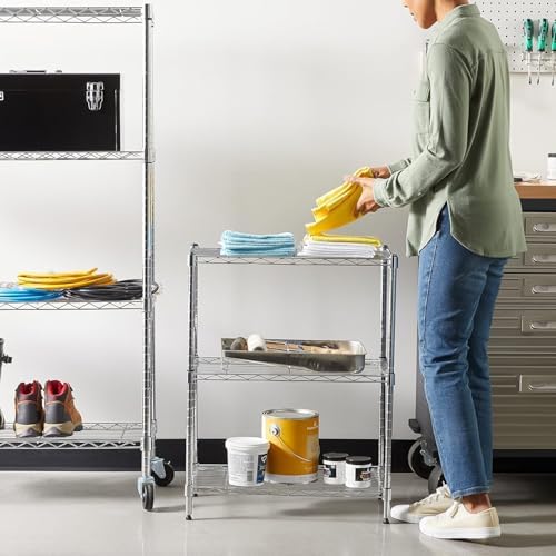 Adjustable 3-Shelf Storage Rack