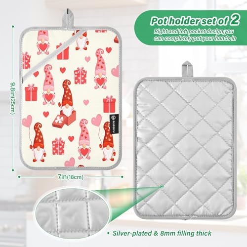 Cute Heat-Resistant Potholders 2-Pack