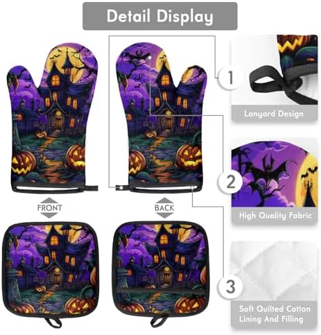Oven Mitt Set - Pot Holders for Cooking