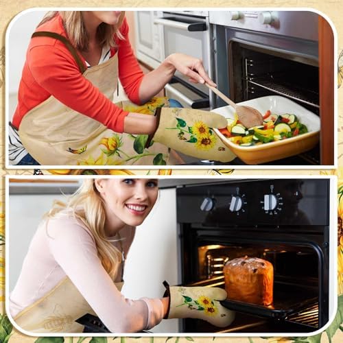 Bencailor 7 Pcs Kitchen Towels Set with Oven Mitt and Apron