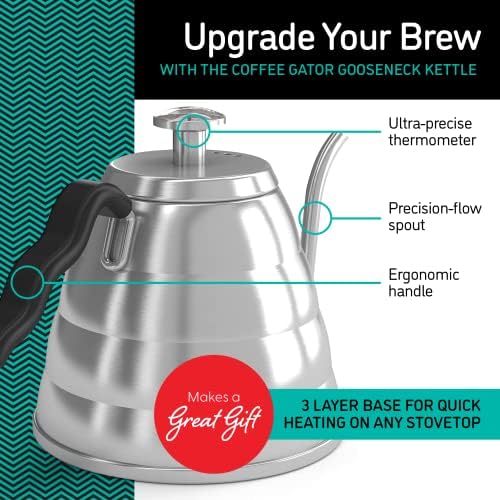 Coffee Gator Goose Neck Kettle 40 oz BPA-Free