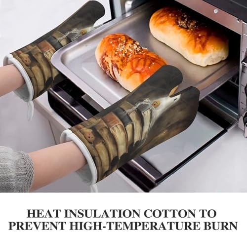 Halloween Rustic Book Oven Mitts 2 Pcs