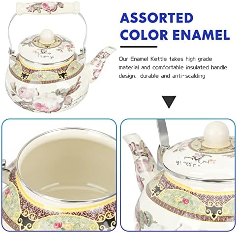 Luxshiny 25L Enamel Tea Pot for Stovetop