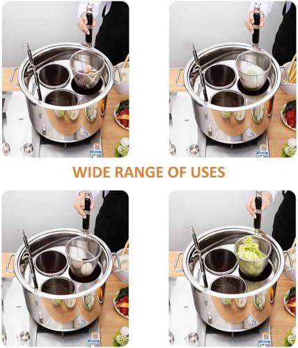 DAOUXIAOSPSturdy4-in-1 Stainless Steel Pasta Cooker Set for Home Commercial Use