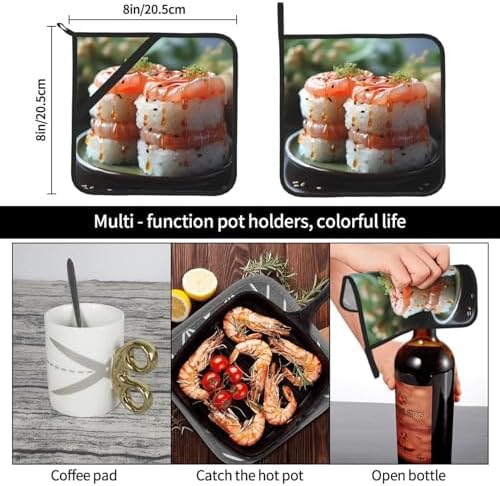 Fresh Salmon Potholders - Heat-Resistant Durable 2-Pack