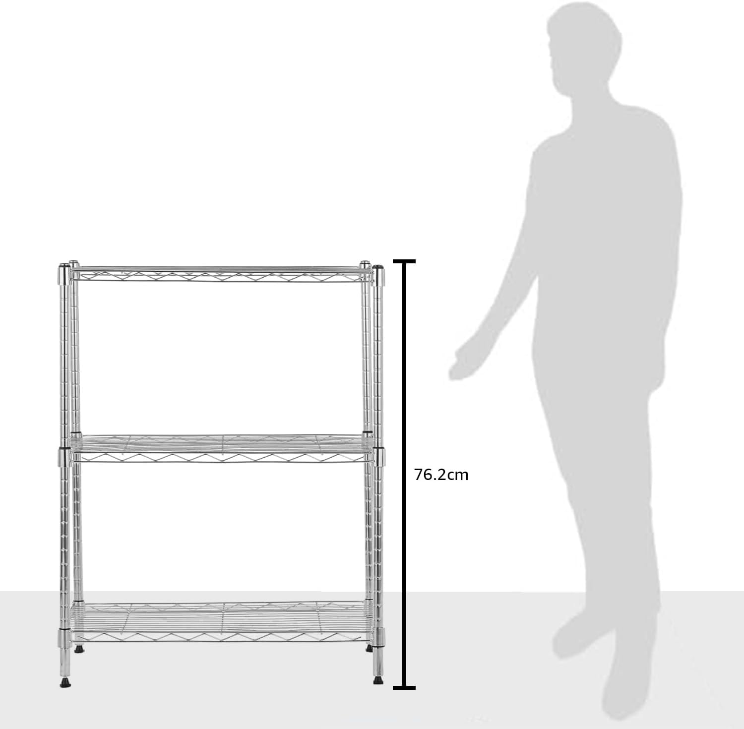 Adjustable 3-Shelf Storage Rack