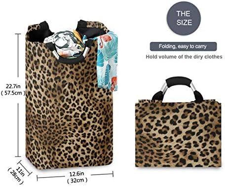 Kcldeci Leopard Print Laundry Hamper