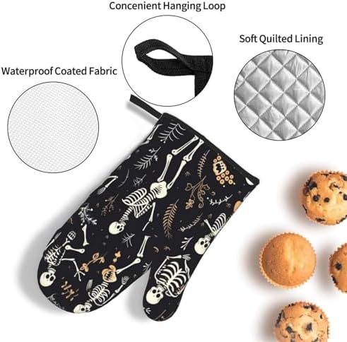 Halloween Trick or Treat Set 3 Pieces Oven Mitts Pot Holders