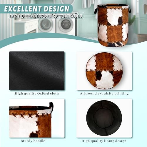 Unique Retro Cows Print Foldable Storage Organizer for Home Car