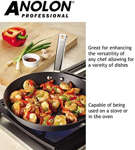 Anolon Professional Hard Anodised 26cm Stir Fry Pan Black