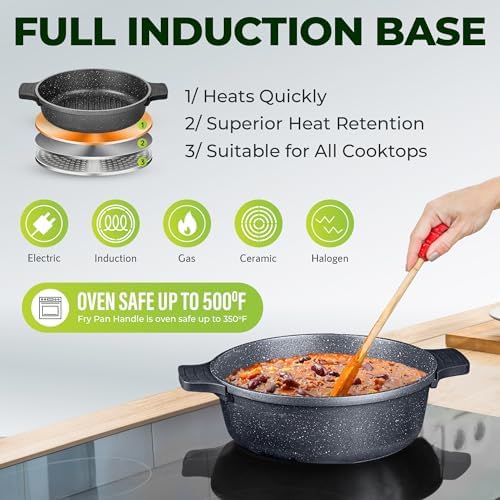 granitestone black 12 pc warming Dutch Ovens set