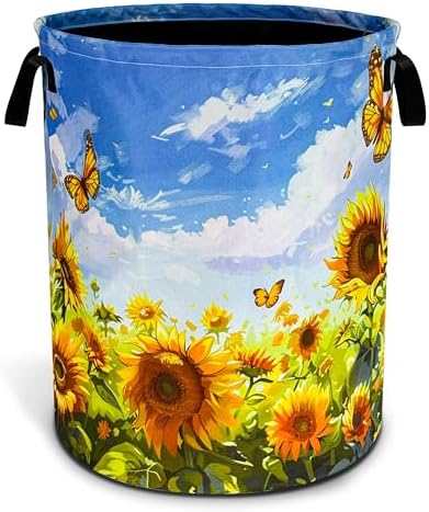 Sunflowers Butterflies Storage Basket