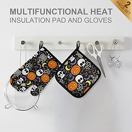 Aflyko Halloween Oven Mitt Set Heat-Resistant Stylish