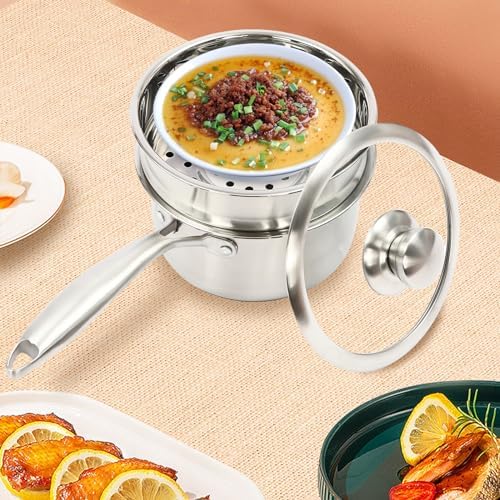 25 Quart Stainless Steel Saucepan with Steamer Basket