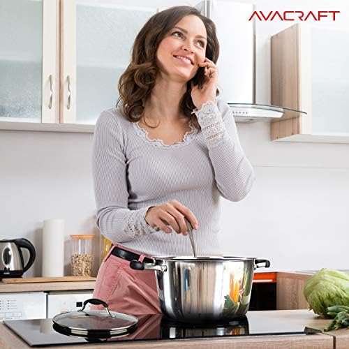 AVACRAFT 5 Quart Tri-ply Stainless Steel Dutch Oven with Glass Lid