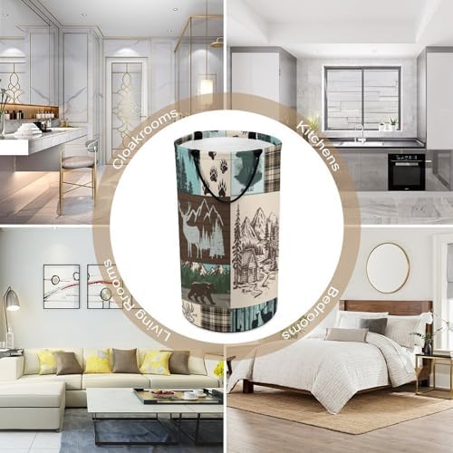 Sturdy Bear Themed Laundry Hamper for Bathroom Kitchen Living Room