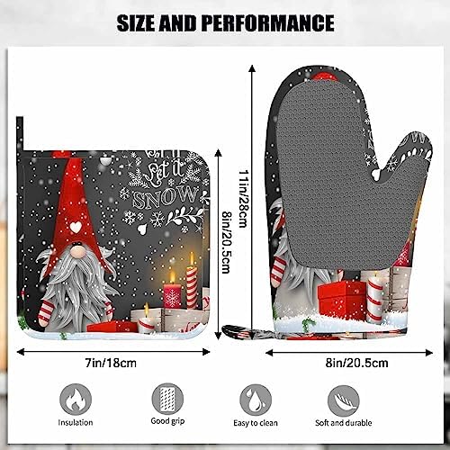 Scandinavian Dwarf Tomte Oven Mitts and Pot Holders Sets