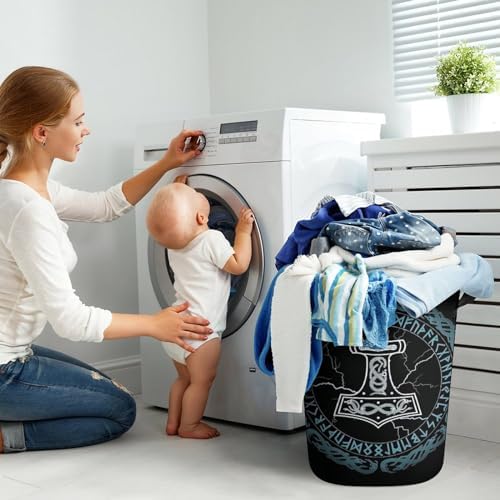 Viking inspo Norse Mythology Magic Rune Laundry Hamper