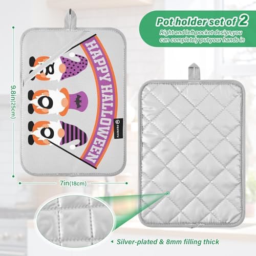 Halloween Trick or Treat Potholders Set