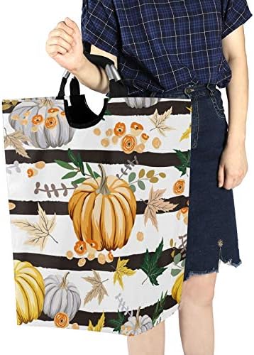 Susiyu Fall Autumn Orange Pumpkins Laundry Basket