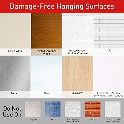 Command Large Brushed Nickel Double Hooks or Your Name HangingWallHolderWithAdhesiveStrips HoldsUpTo4Pounds